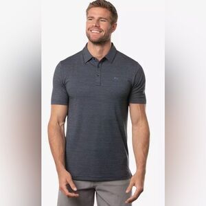 Travis Mathew NWT Blue The Heater Polo Shirt Size L